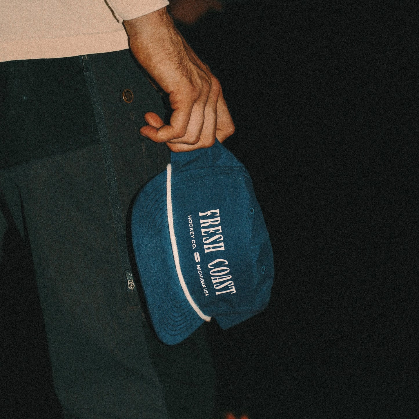 Coastline Rope Snapback: Navy / White