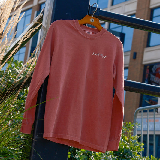 Catch & Release Octopus Heavyweight Long Sleeve T-Shirt: Brick Red