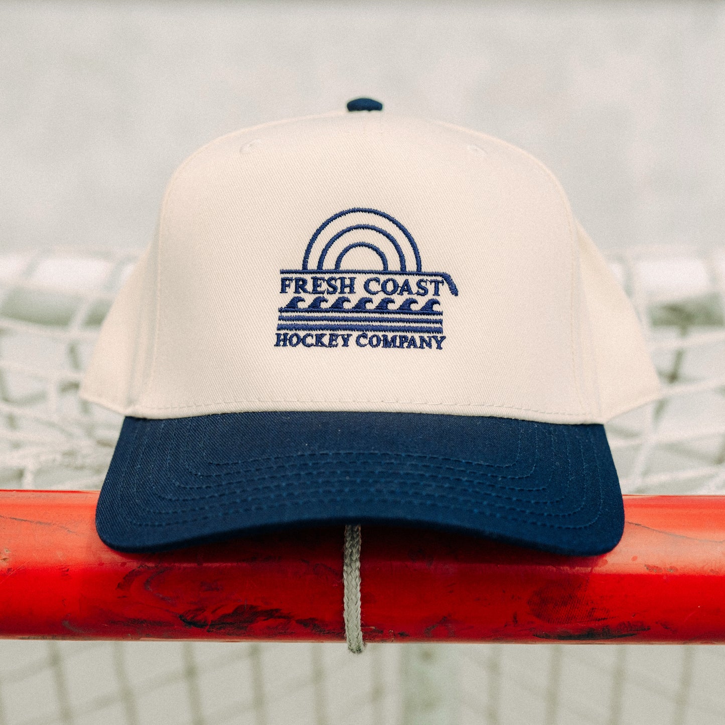 Fresh Coast Hockey Tidal Snapback: Cream/Navy