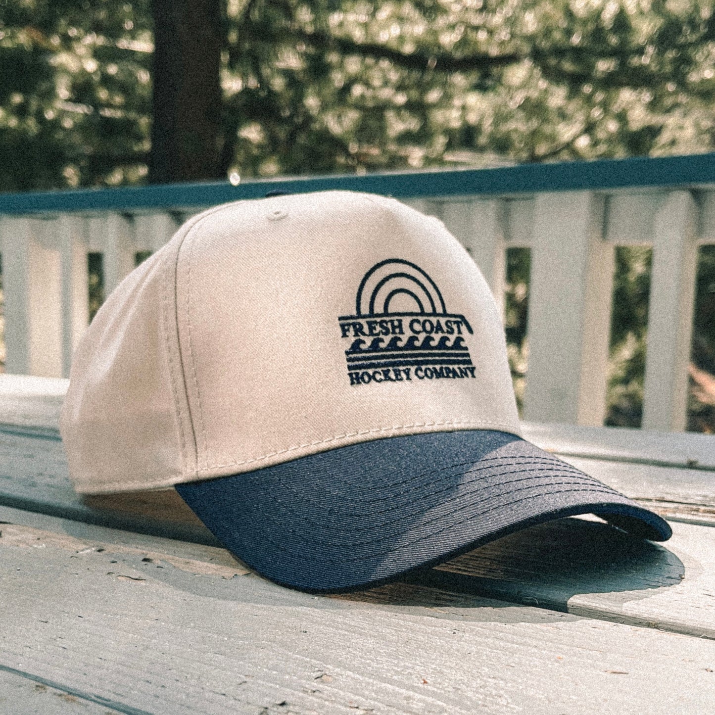 Fresh Coast Hockey Tidal Snapback: Cream/Navy
