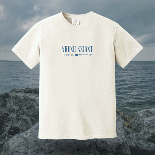 Coastline Heavyweight Short Sleeve T-Shirt: Ivory