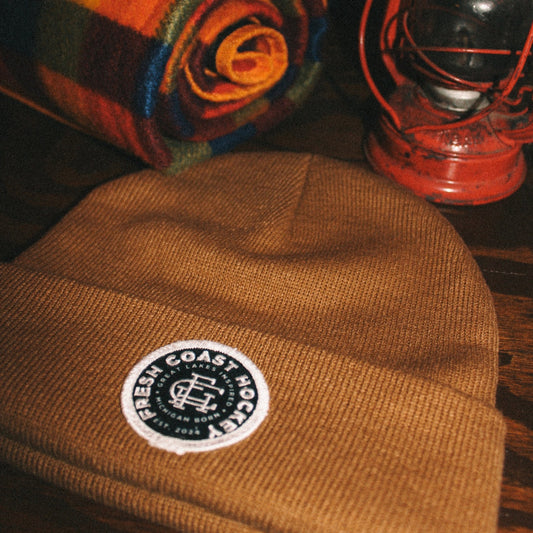 FRESH COAST HOCKEY CO. Beanie: Camel