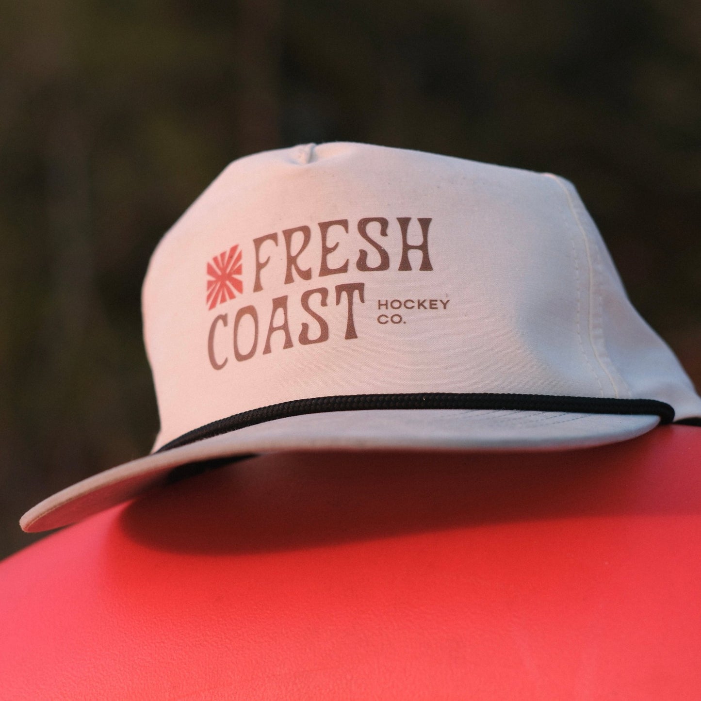 FRESH COAST HOCKEY CO. Harbor Snapback Hat: Natural / Seafoam