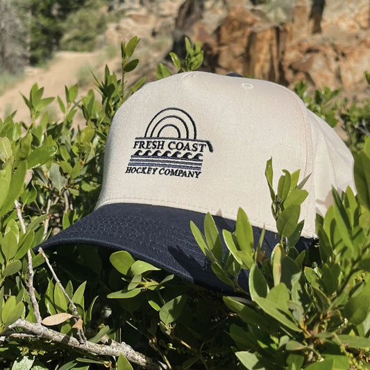 Fresh Coast Hockey Tidal Snapback: Cream/Navy