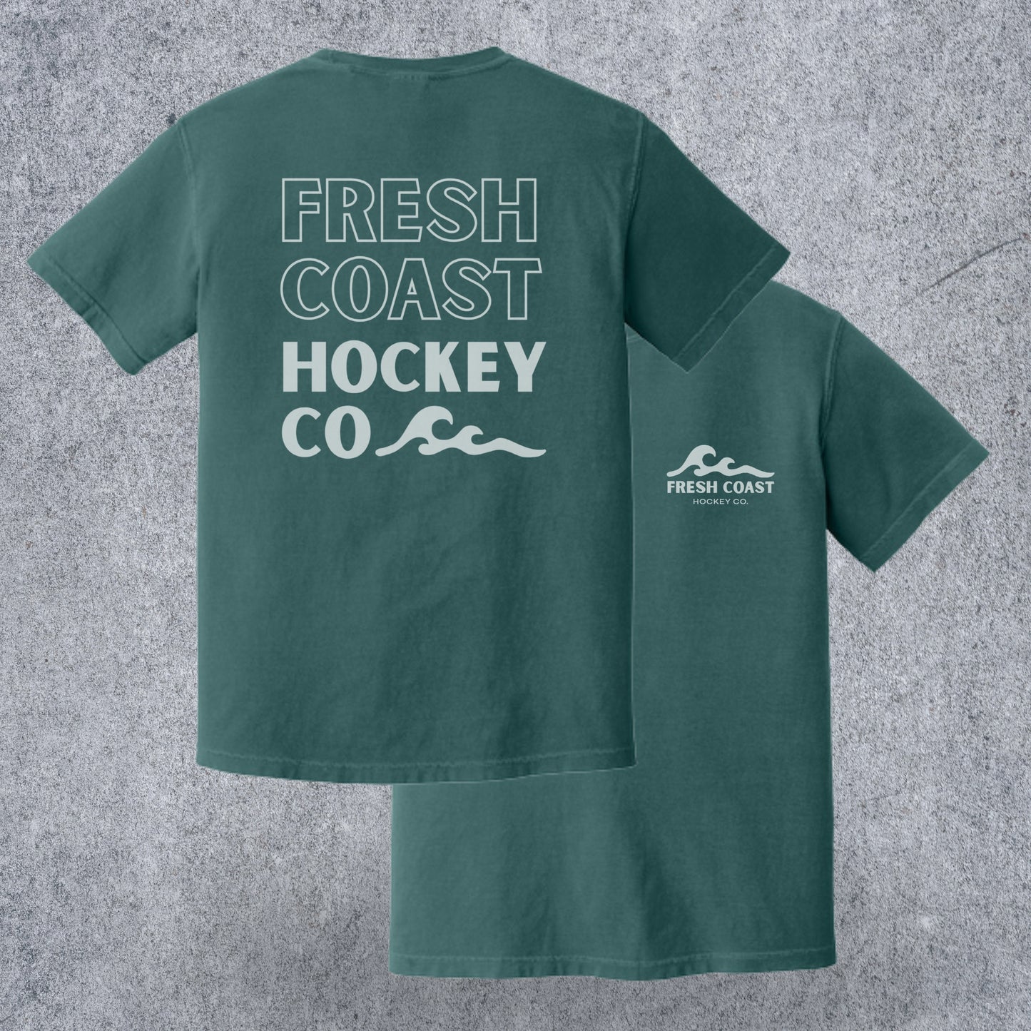 FRESH COAST HOCKEY CO. Coastline Drifter Short Sleeve T-Shirt: Emerald