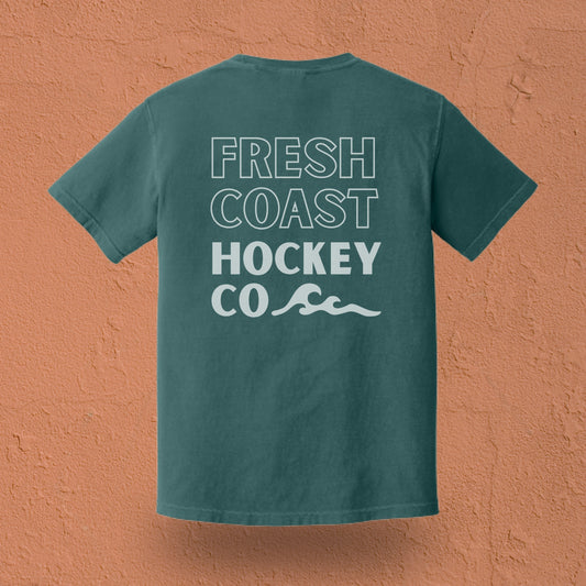 FRESH COAST HOCKEY CO. Coastline Drifter Short Sleeve T-Shirt: Emerald