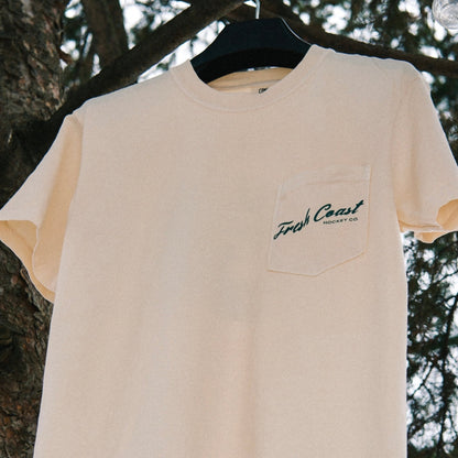 FRESH COAST HOCKEY CO. Always Fresh Heavyweight Pocket T-Shirt: Ivory