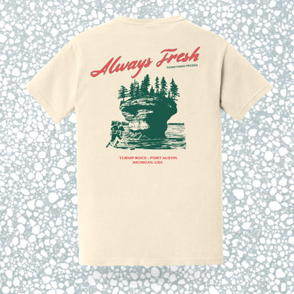 FRESH COAST HOCKEY CO. Always Fresh Heavyweight Pocket T-Shirt: Ivory