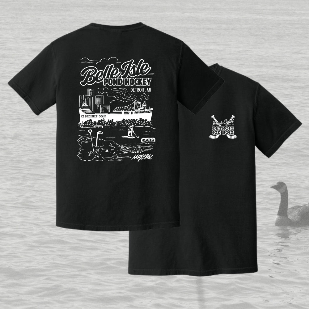 Belle Isle Pond Hockey: Detroit Ice Boiz x Fresh Coast Hockey Co. Heavyweight Tee