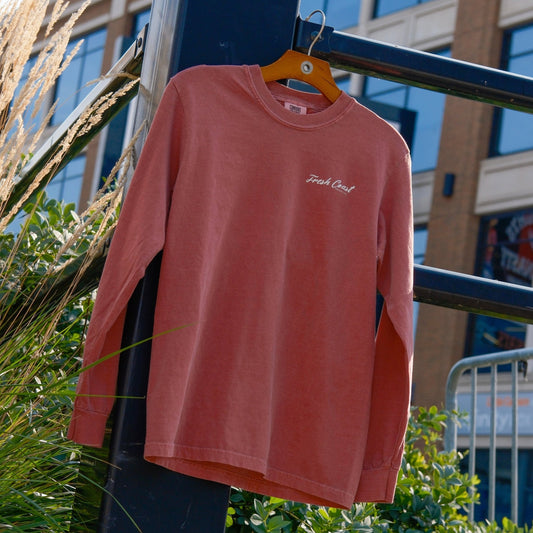 Catch & Release Octopus Heavyweight Long Sleeve T-Shirt: Brick Red