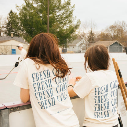 FRESH COAST HOCKEY CO. Coastline Heavyweight Short Sleeve T-Shirt: Ivory