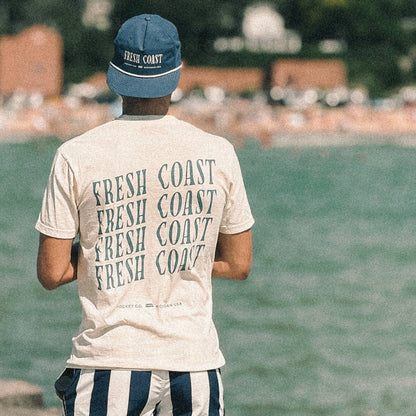 FRESH COAST HOCKEY CO. Coastline Heavyweight Short Sleeve T-Shirt: Ivory
