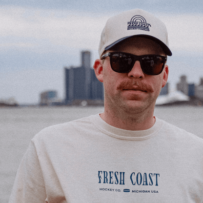FRESH COAST HOCKEY CO. Coastline Heavyweight Short Sleeve T-Shirt: Ivory