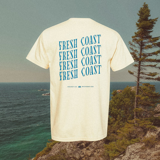 Coastline Heavyweight Short Sleeve T-Shirt: Ivory