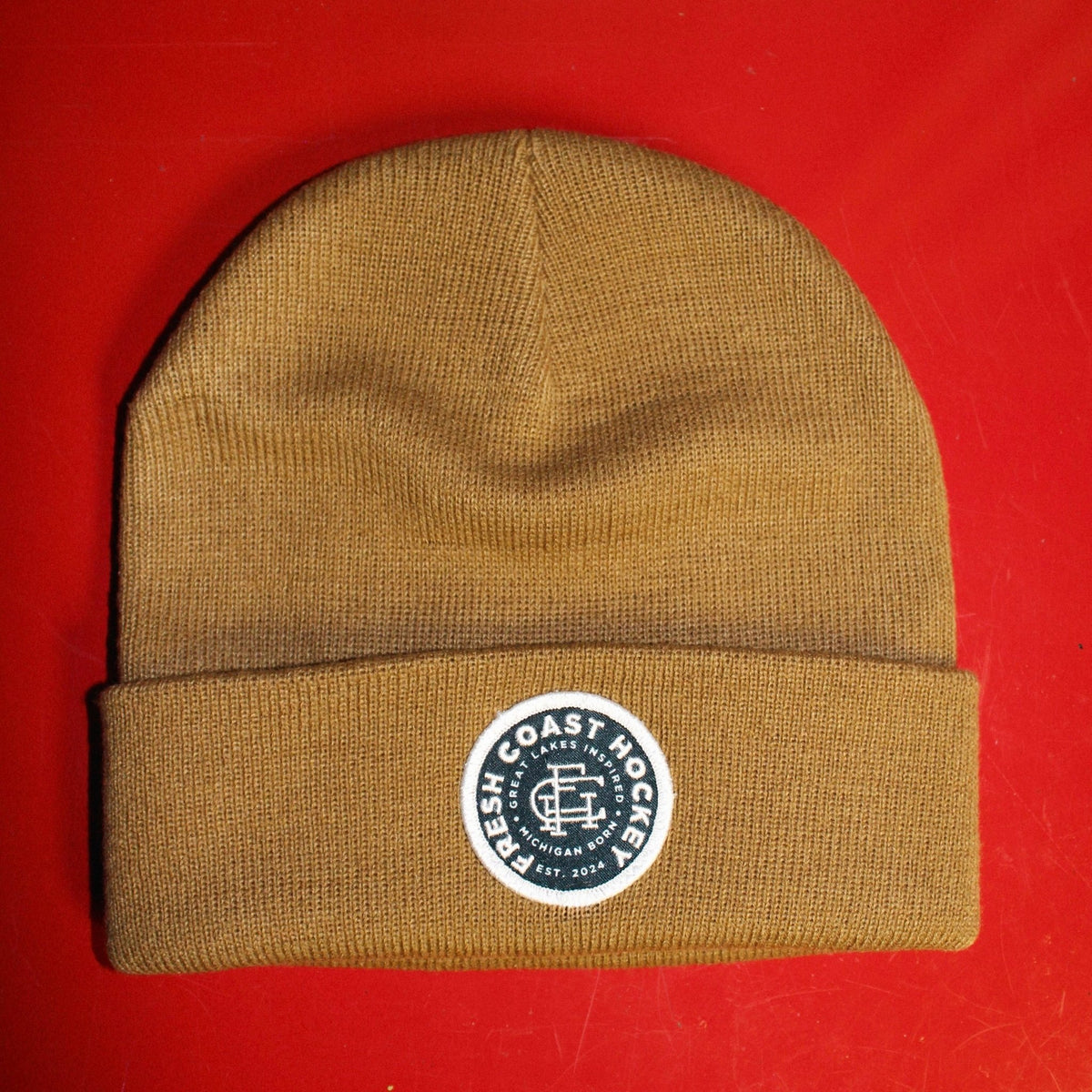 FRESH COAST HOCKEY CO. Beanie: Camel