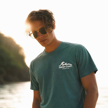 FRESH COAST HOCKEY CO. Coastline Drifter Short Sleeve T-Shirt: Emerald