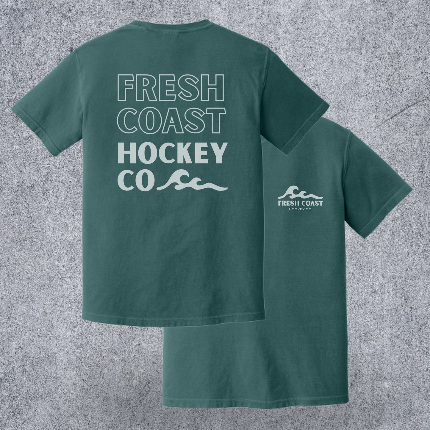 FRESH COAST HOCKEY CO. Coastline Drifter Short Sleeve T-Shirt: Emerald