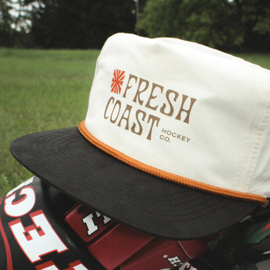 FRESH COAST HOCKEY CO. Harbor Snapback Hat: Natural / Black
