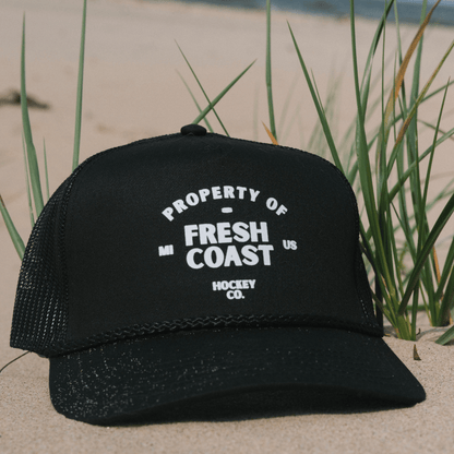 FRESH COAST HOCKEY CO. Pro-Line Trucker Snapback Hat: Black