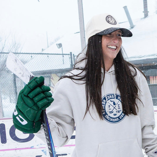 Fresh Coast Hockey Hoodie: Sand