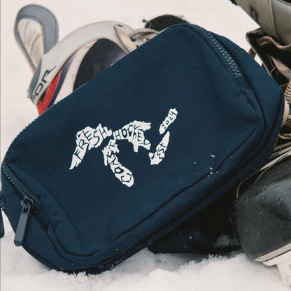 FRESH COAST HOCKEY CO. Frozen Five Crossbody Bag: Matte Navy