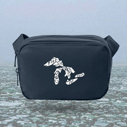 FRESH COAST HOCKEY CO. Frozen Five Crossbody Bag: Matte Navy